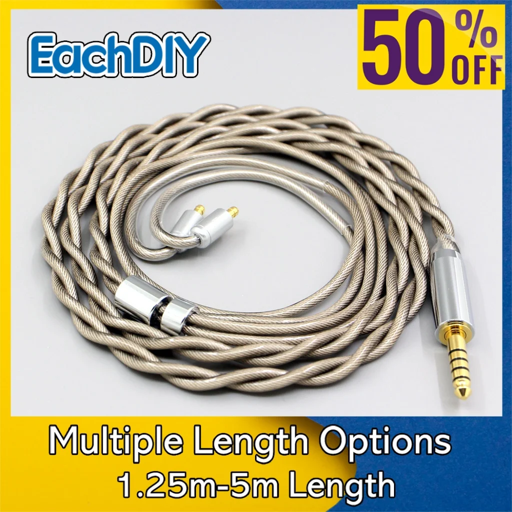 

7n Litz OCC Type6 756 core Silver Plated DIY Earphone Cable For Sennheiser IE400pro IE100 IE500 IE400 Pro IE100pro Headset 7819