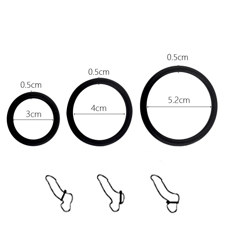 3/4 pcs Penis Rings Cock Rings Sleeve Delay Ejaculation Silicone Beaded Time Lasting Erection Sex Toys for Men Adult Games