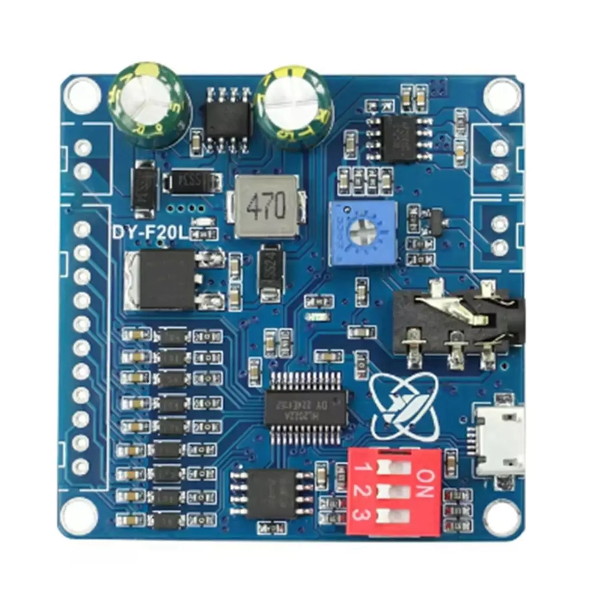 Compatible F20L 12V 24V 10W 20W Voice MP3 Player Module One-to-One Trigger Custom Audio 32M Storage, Programmable Sound Board