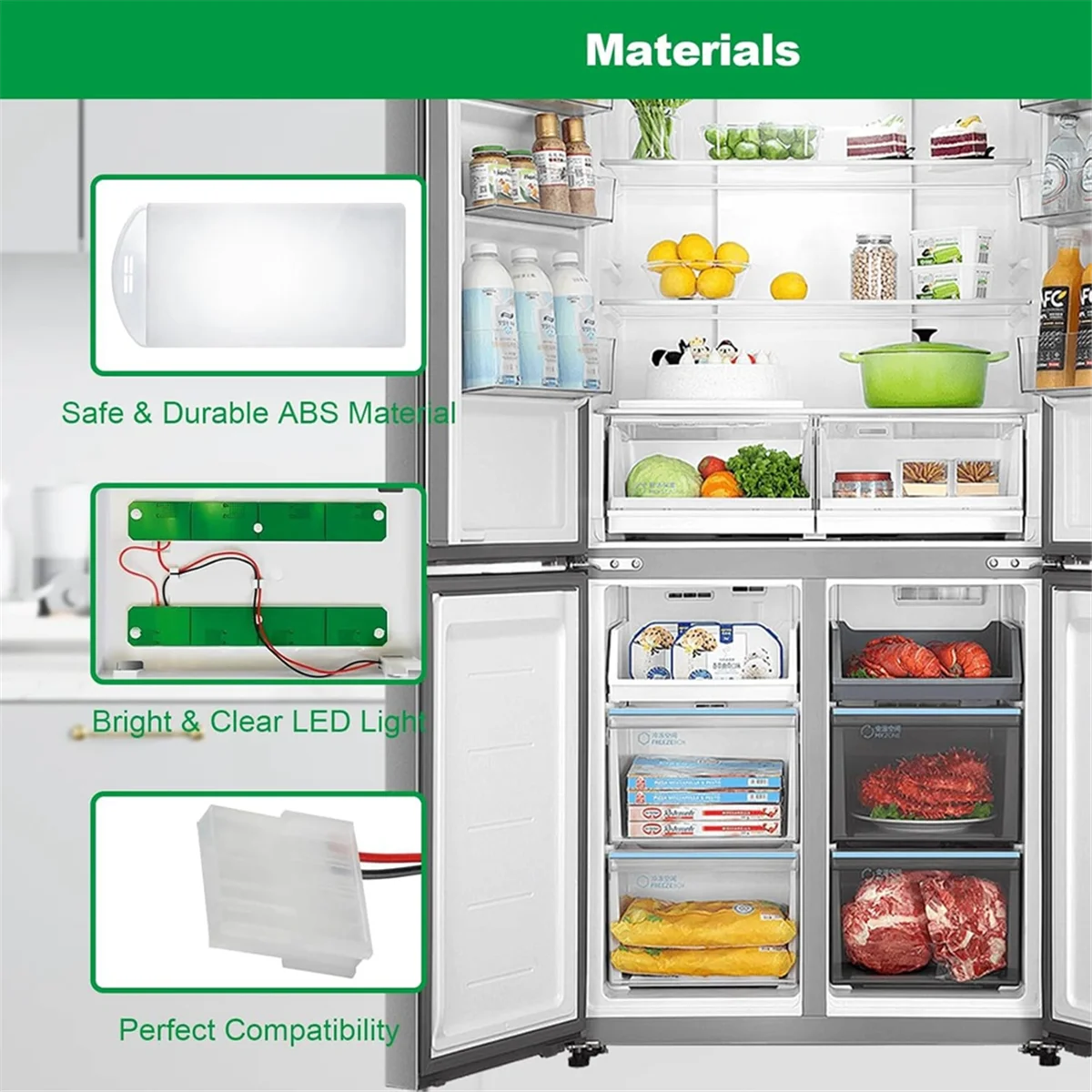 NEU W 11527432   W 11387579   Kühlschrank-LED-Lichtbaugruppenmodul-Ersatz, entworfen für Whirlpool Maytag Amana Kühlschrank