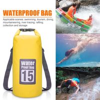 5L/10L/15L//30L Waterproof Storage Dry Sack Bag PVC Double Shoulder Strap Duffel Bag Waterproof Big Capacity Swimming Gym Bag