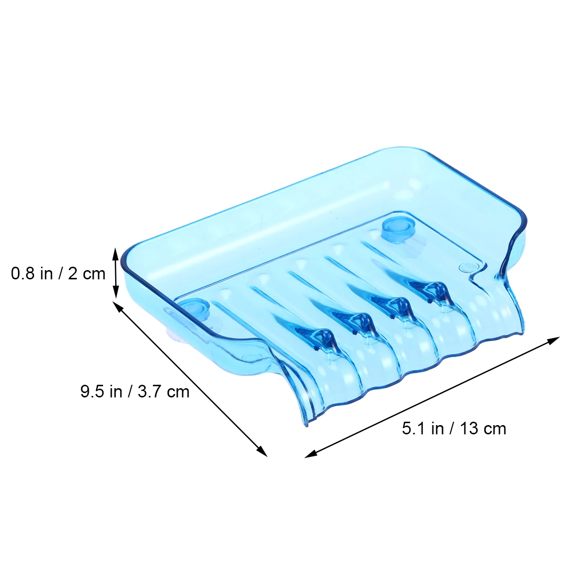 

Family Use Bathroom Waterfall Soap Dish Clear Plastic Simple Design Self Draining Sponge Holder With Suction