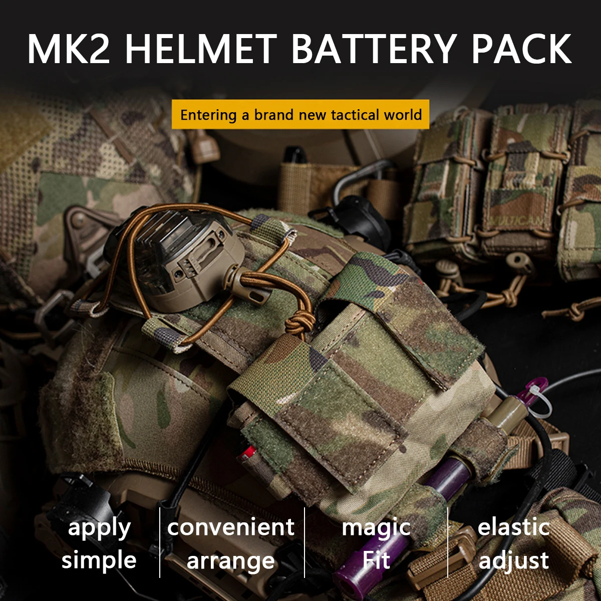 Tactical Helmet Battery Pouch MK2 Battery Pack Helmet Counterweight Pack Airsoft Hunting Helmet Accessories