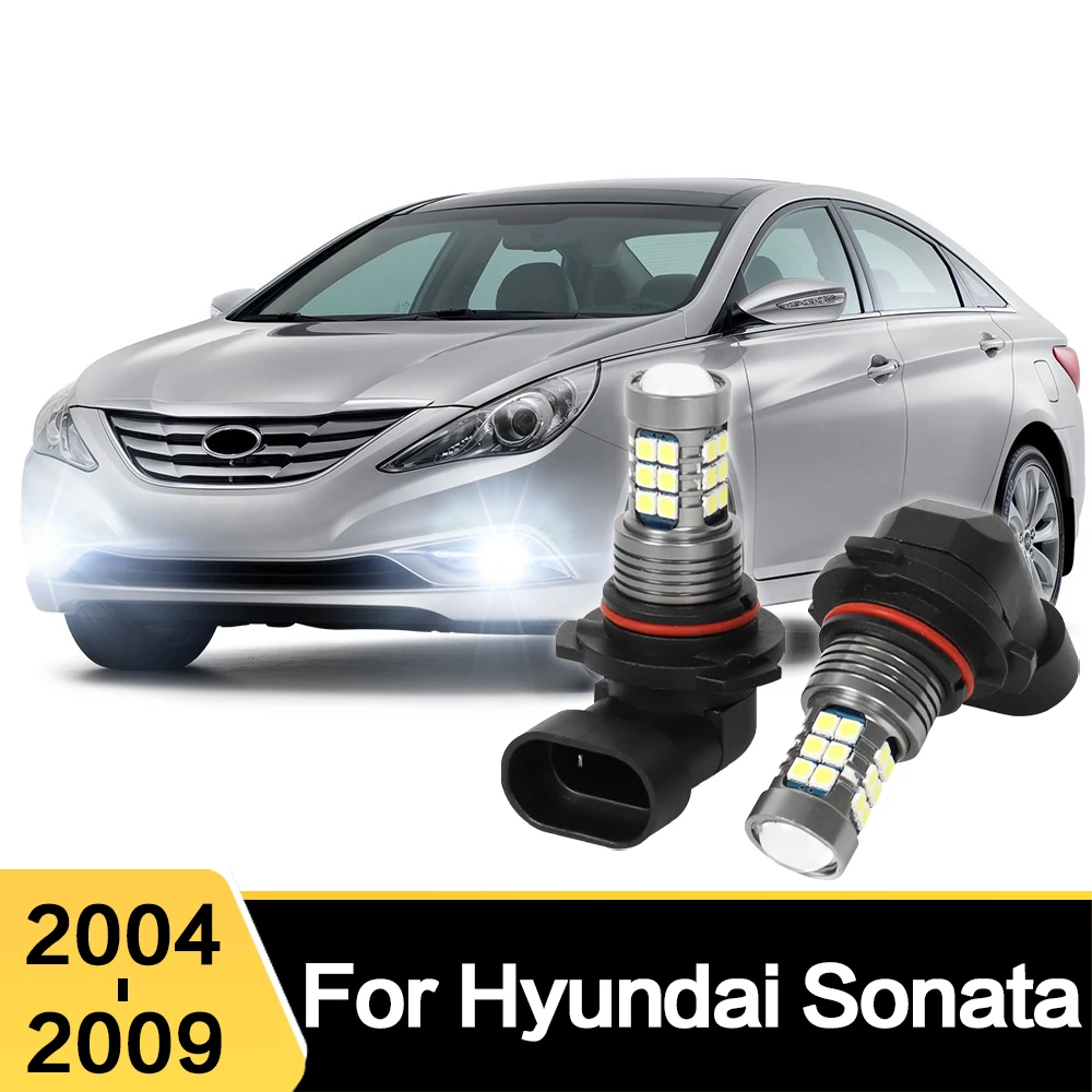 2Pca 9006 HB4 LED Car Light Front Bulbs Fog Lamp For HYUNDAI Sonata 2004 2005 2006 2007 2008 2009 Auto Accessories