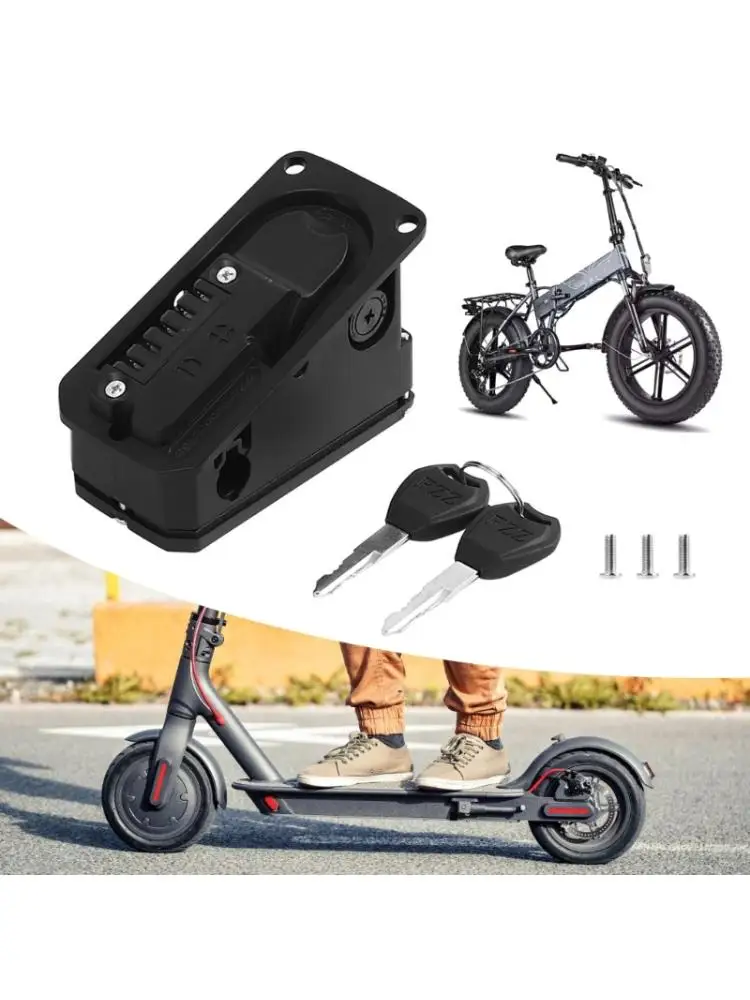 

Electric Bike Battery Case Lock With Integrated Charging Port Guard Bike Battery Lock Connection Board Cover Enduring
