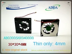 Ventilador do ventilador do turbocompressor do portátil, projeção que refrigera o equipamento, 3cm, 5V, Ab03005hx, novo