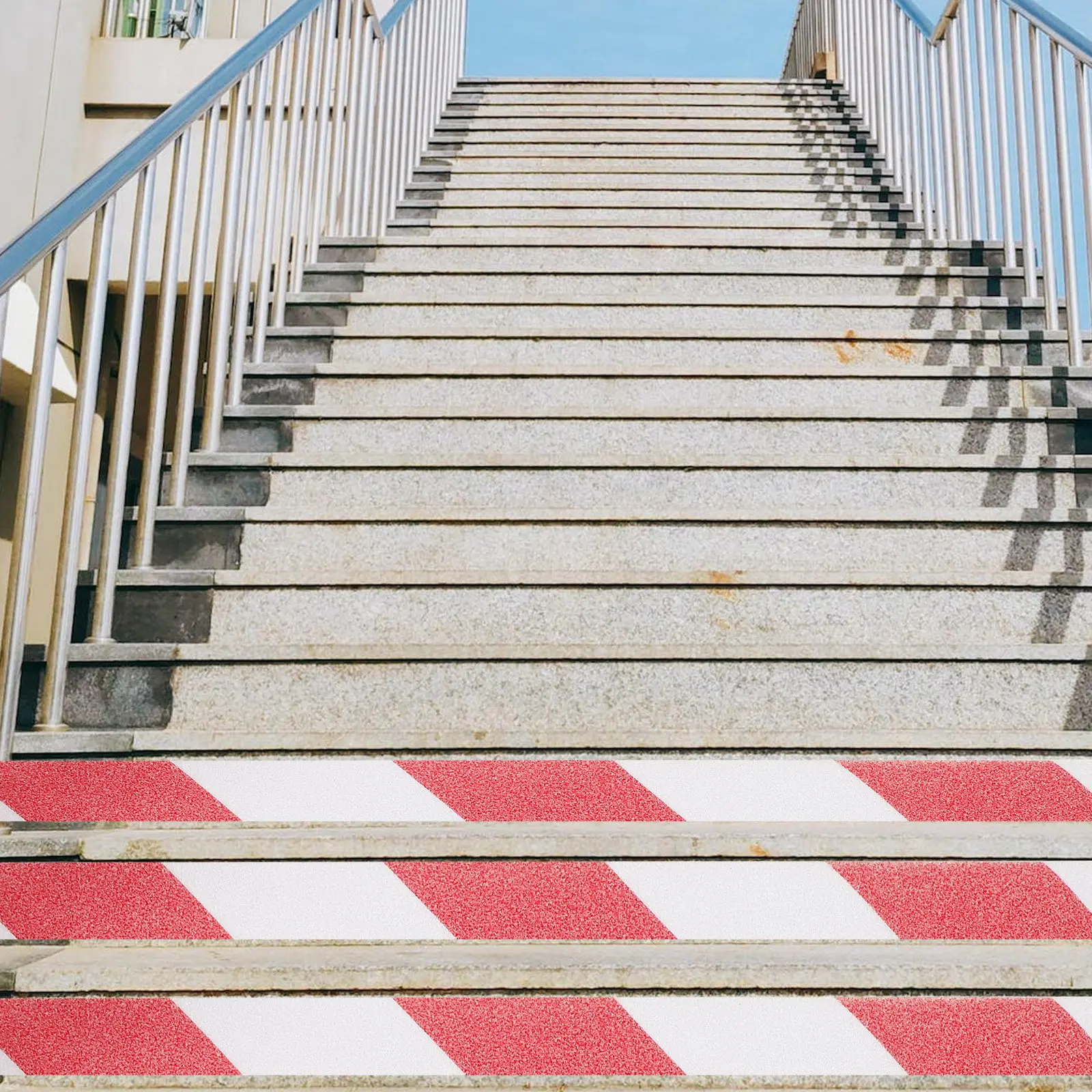 

1 Roll Stair Non-Slip Strip Reflective Safety Tape Anti-Skid Adhesive Strip for Indoor Outdoor Steps Warning Grip Tape