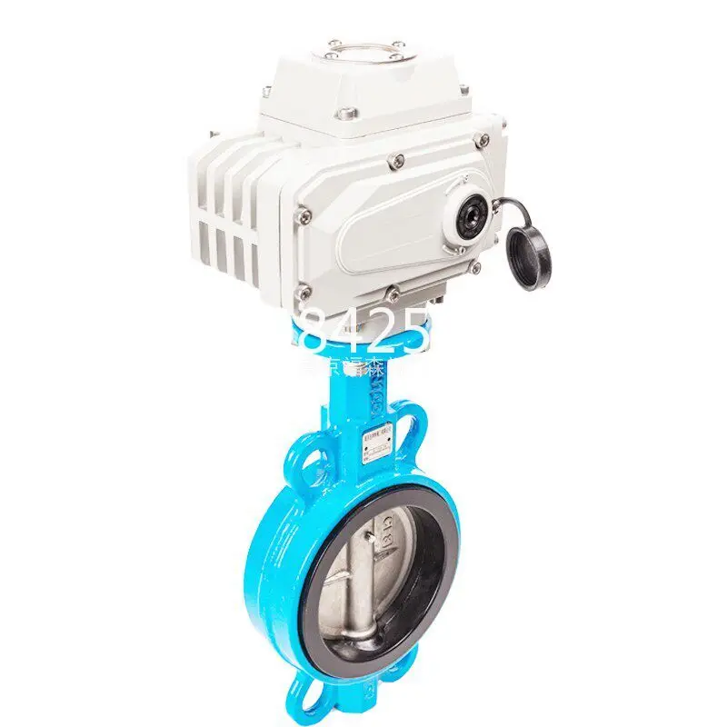 D971X-16 pair of clip-on electric rubber-lined butterfly valve Ductile ink 304 flap stainless steel cut DN125 150 200