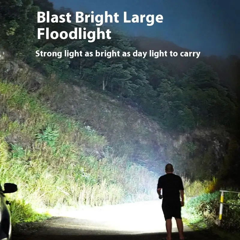 Mini LED Flashlight Dual Light Super Bright Rechargable Portable Torch Pocket Size Emergency Lamp for Outdoor Riding Camping