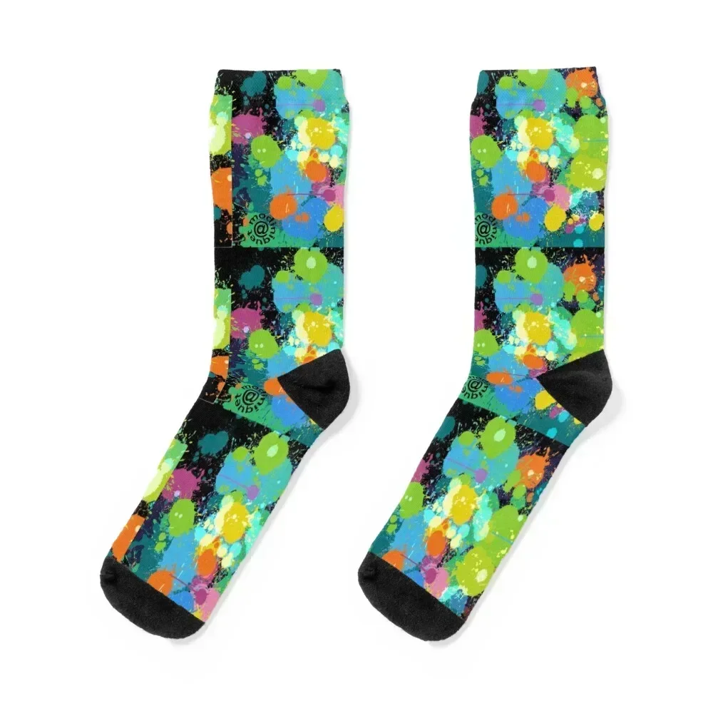 

Paint Spots Socks anti slip football with print set custom sports Ladies Socks Men's