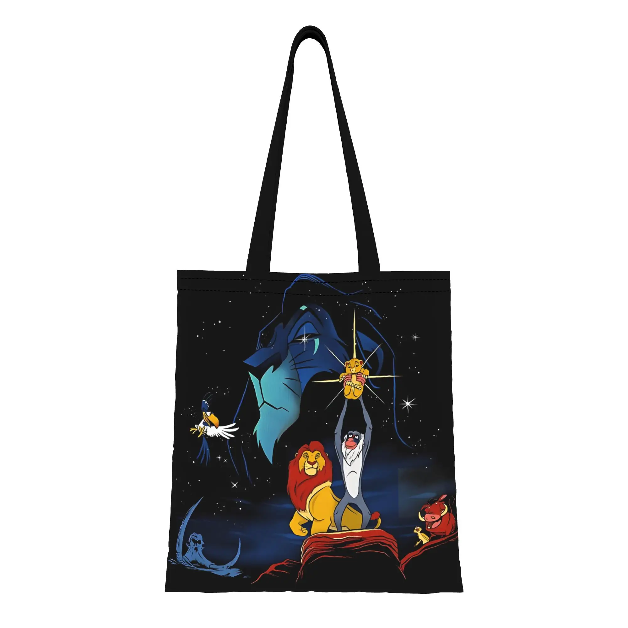 

Сумка-шоппер из холщовой ткани «Войны львов» и «Король левов» к началу учебного года, идеально подходит для покупок, женская сумка с верхней ручкой