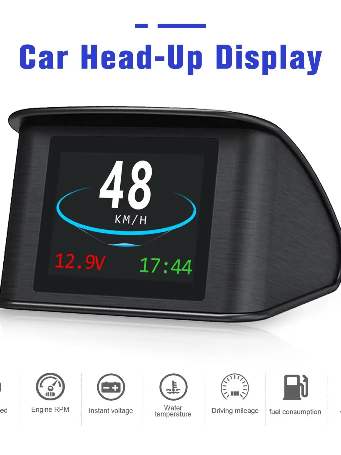 P10 OBD2 Komputer Pokładowy Wielofunkcyjny Cyfrowy Wskaźnik Napięcia Temperatury Ciśnienia Oleju Temperatury Płynu Chłodzącego 12V Samochodowy USB HUD Prędkościomierz Y03 — 2