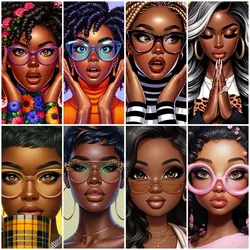 DIY Diamond Painting Black Fashion Girl New 2024 Amazing 5D DIY Diamond Mosaic Embroidery Cross Stitch Kits Home Decor