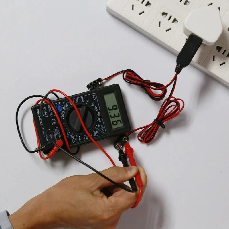U75B 9-Volt Batteries By USB/Type C Adapter Power Supply for Multimeter Microphone
