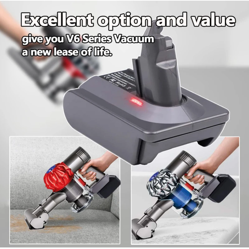 Converter Adapter for Makita 18V Li-ion Battery BL1830 BL1840 BL1850 BL1860B LXT 400 Convert To For Dyson V6 DC61 DC62 DC58 DC59 - view 3