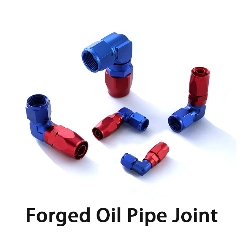 Forged 45° 90° Joint Modification Oil Pipe Fitting AN4 AN6 AN8 AN10 AN12 AN16 for Automotive Oil Cooling Heat Dissipation