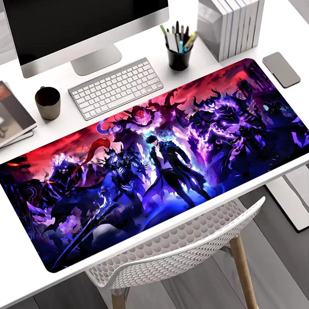 

Solo Leveling anime Mouse Pad Table Cushion Large Art Gaming Non-slip Seamed Edge Mousepads Laptop Tablet Mat Mini PC Playmat