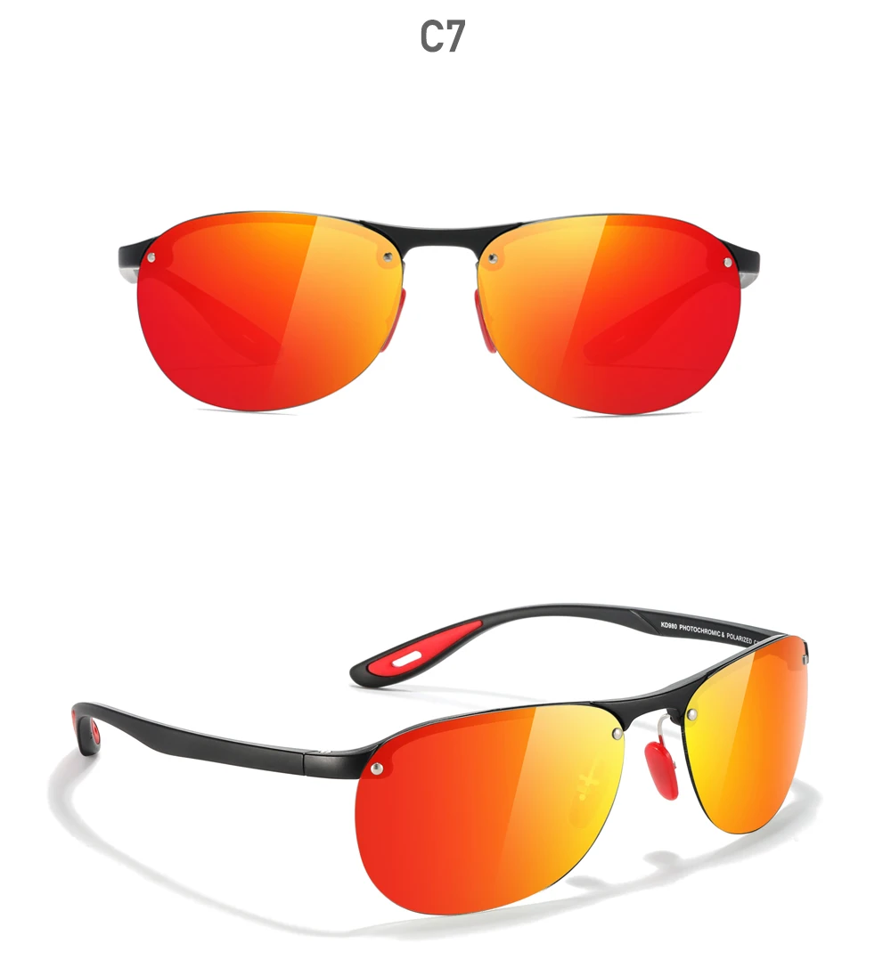 KDEAM Ultraleichte polarisierte Sonnenbrille für Herren, sportlich, elastisches TR90-Material, große Größe, 63 mm Linsenbreite, Angelbrille – Detail 17