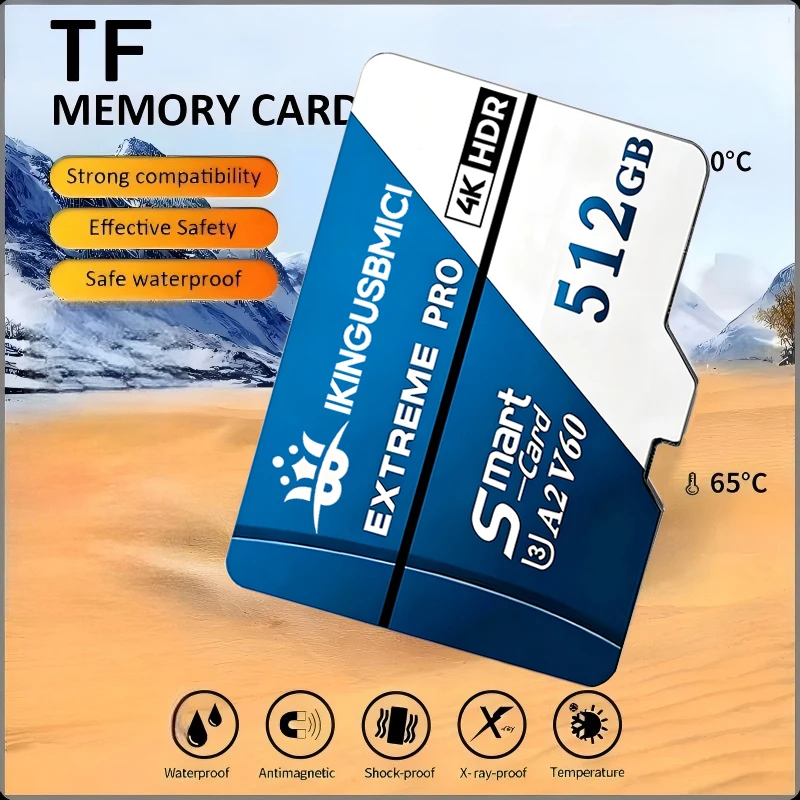 64GB 128GB 256GB Memory Card TF Cards Micro TF Card SD Cards V30 Waterproof Fast Transfer Fast Transfer for GoPro PC Smartphone