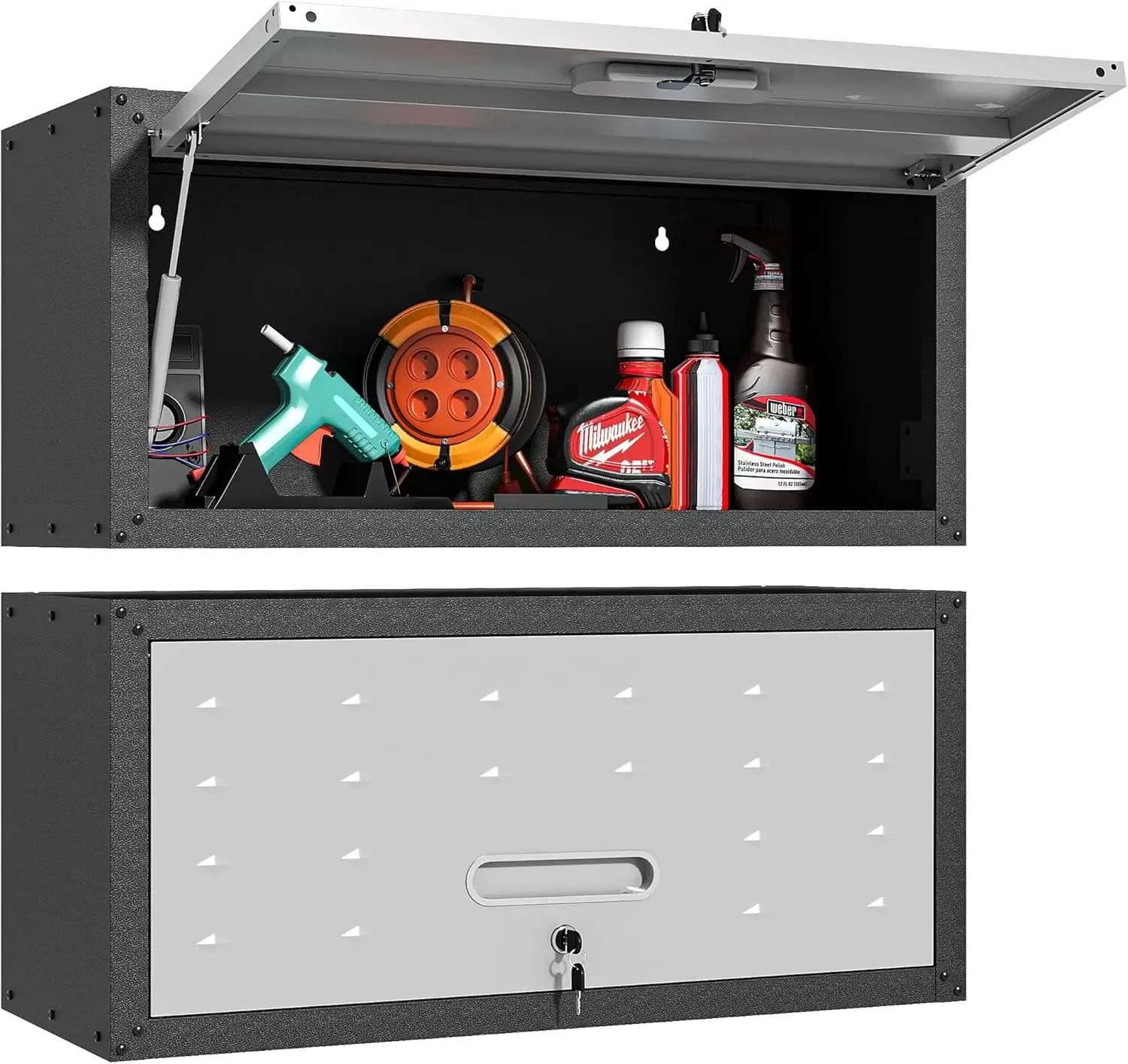 Metal Storage Cabinet with Wheels, Rolling Tool Cabinet, Garage Storage Cabinet  Tools, Assembly Required