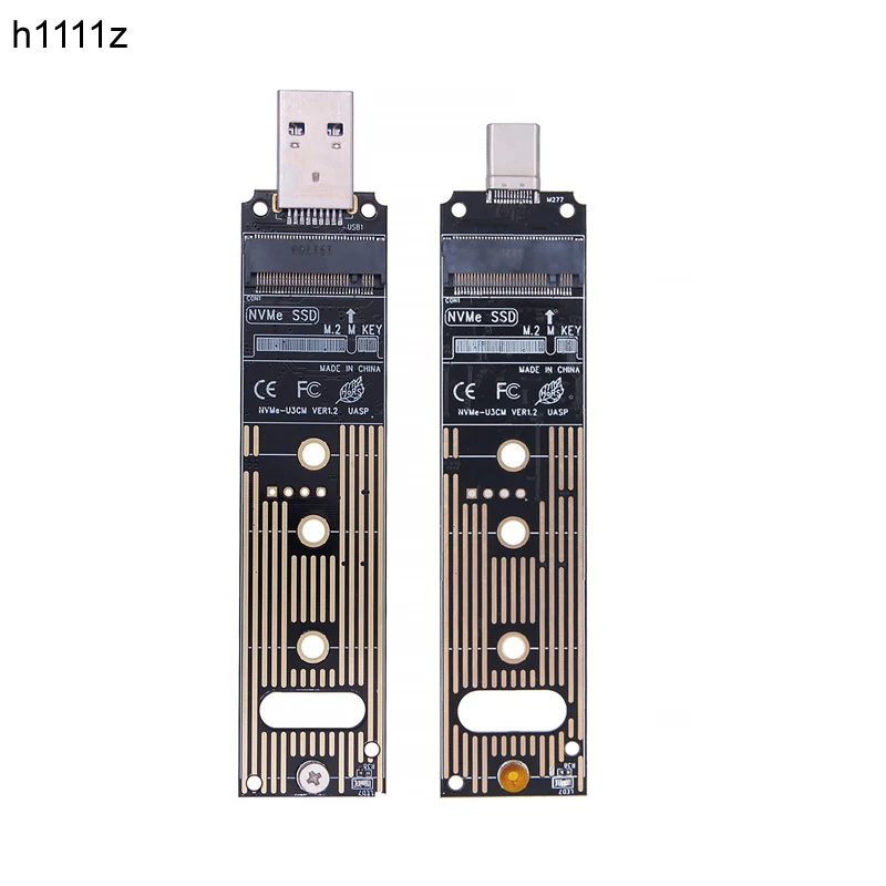 Convertitore da NVME a USB TYPE-A/TYPE-C Custodia NVMe da M.2 a USB3.1 Custodia M2 SSD Adattatore per NVME PCIE M Key 2230/2242/2260/2280 SSD