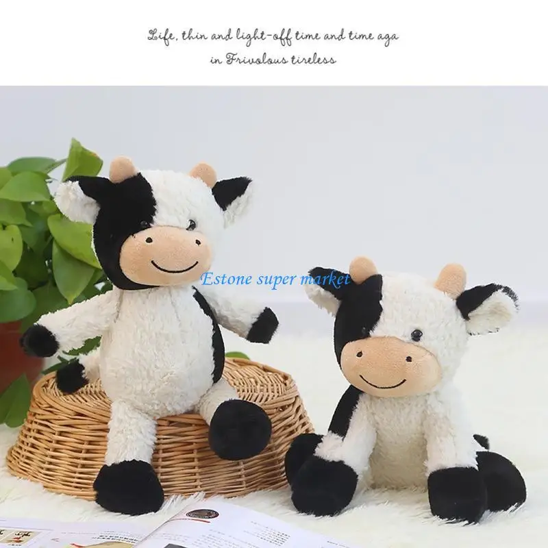 090B Weiche gefüllte Kuh süße Plüschpuppe Baby Kinder schlafen und spielen Spielzeug