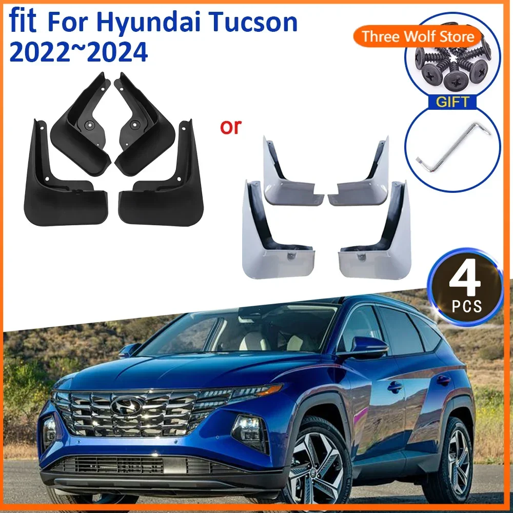 

For Hyundai Tucson NX4 2021 2022 2023 Accessories MudFlap Front Rear Wheels Anti-splash Mudguards Splash Fender Mud Flap Parts