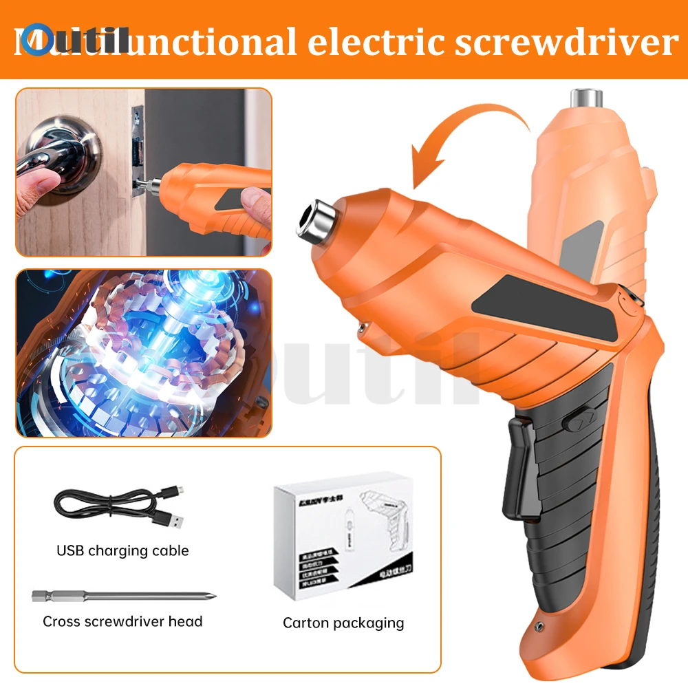 Electric Screwdriver Rechargeable Cordless Electric Screw Driver for Furniture Installation Mini Screw Batch Tool Set