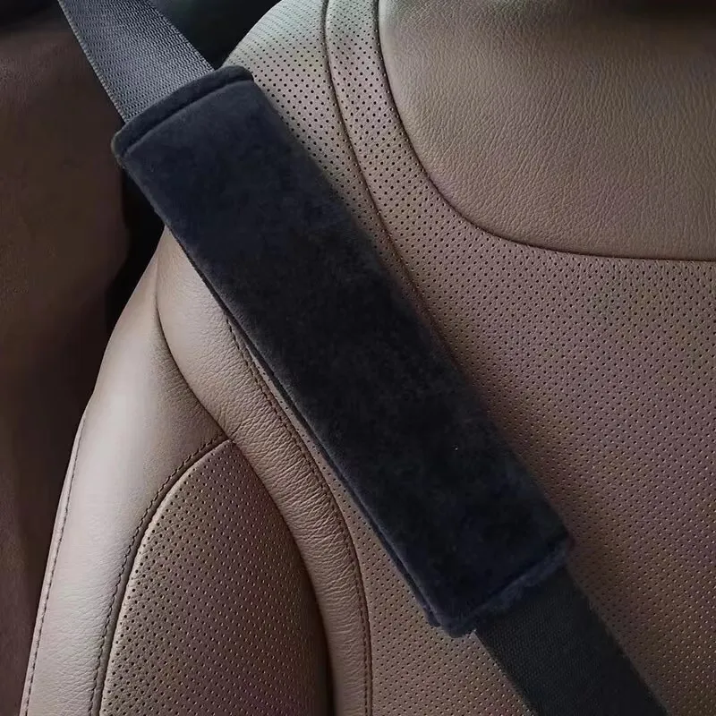 

Universal Car Seat Belt Cushion Strap Cover Cushion Strap Safety Shoulder Short Plush Protector Interior Accessories