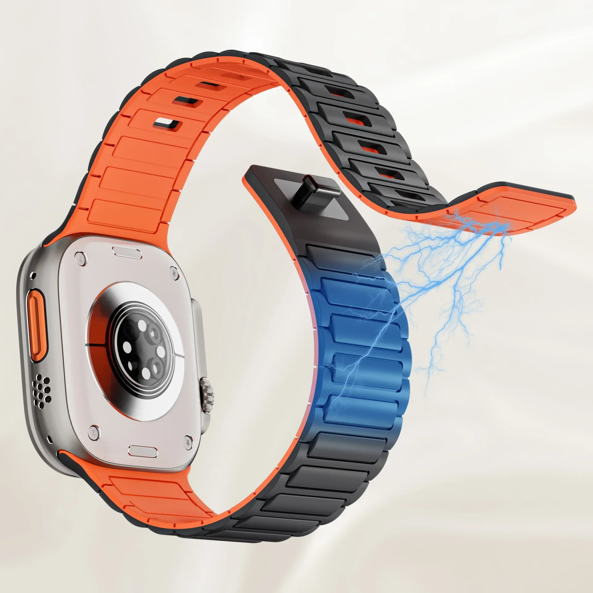 Magnetische band voor Apple Watch-band 49 mm 46 mm 42 mm 44 mm 40 mm 41 mm 45 mm Siliconen Correa-armband Serie 11 10 9 8 7 SE3 Ultra 3 2