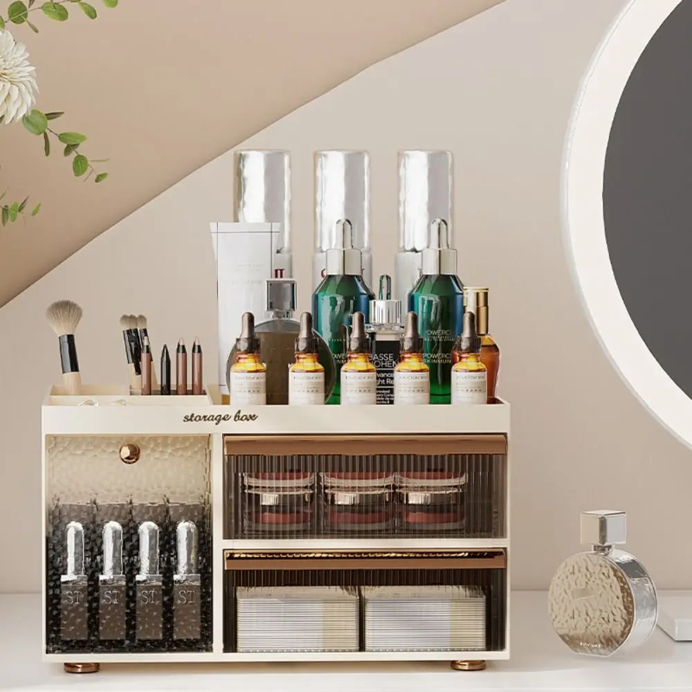 

Transparent Cosmetic Storage Box Multi-layer Drawer Type Jewelry Storage Cabinet Large Capacity Dust Proof Makeup Organizer Box