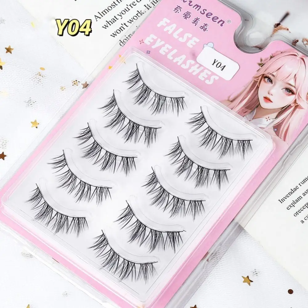 Faux cils naturels 3D avec tige transparente, sourire naturel, contaminants fins, longs cils Py, outils de maquillage pour les yeux, faux cils moelleux pour femmes