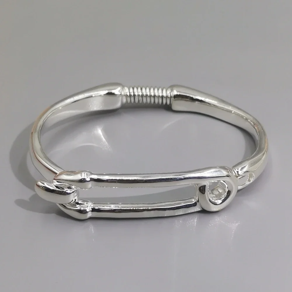 Geometric Silver Bracelet, High-End OL Style Gift