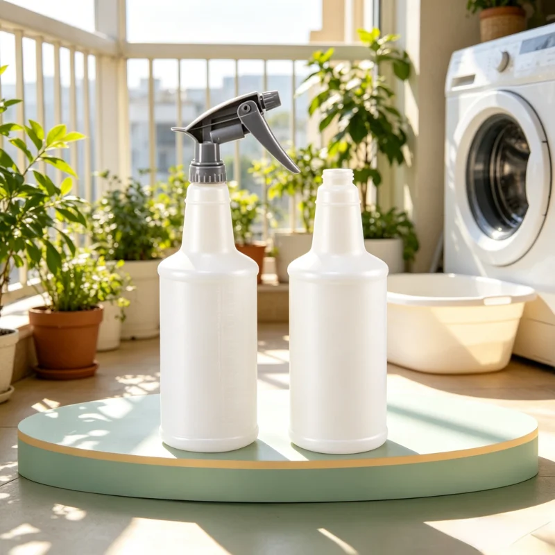 800ML Refillable Plastic Spray Bottle with Adjustable Jet Nozzle Translucent Gardening Atomizer Flower Watering Window Cleaning