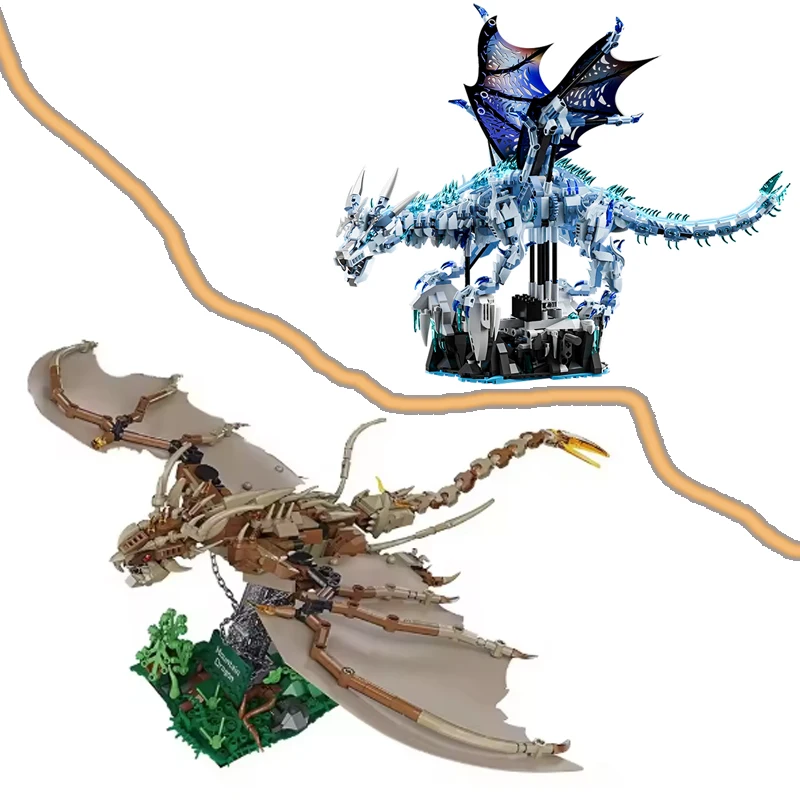 

Creative Flying Dragon Model Building Blocks Movie Series Collectible Dragon Assembled Education Toys MOC Bricks DIY Kids Gifts