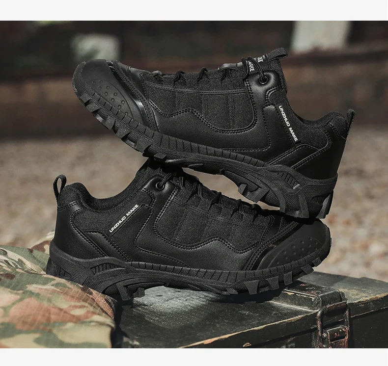 Männer Taktische Stiefel Anti Slip Arbeit Lace Up Unisex Armee Schuhe Outdoor Wanderschuhe Wüste Top Männliche Militär Stiefel Special Forces – Detail 14