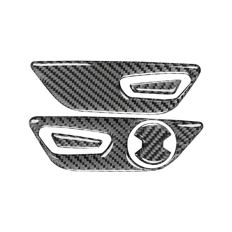 For Ford Mustang GT 2015-2021 Car Accessories Carbon Fiber Interior Car Seat Adjust Button Panel Frame Trim Cover Sticker Decor