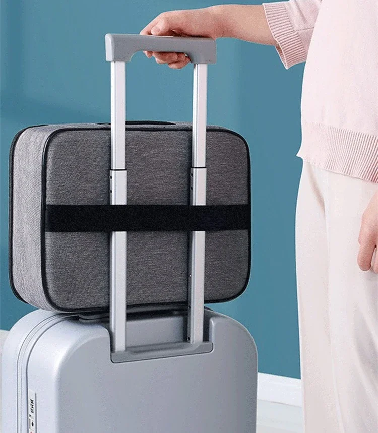 حقيبة تخزين تذاكر المستندات متعددة الطبقات ذات سعة كبيرة مع قفل منظم ملفات الشهادة وحقيبة جواز سفر منزلية