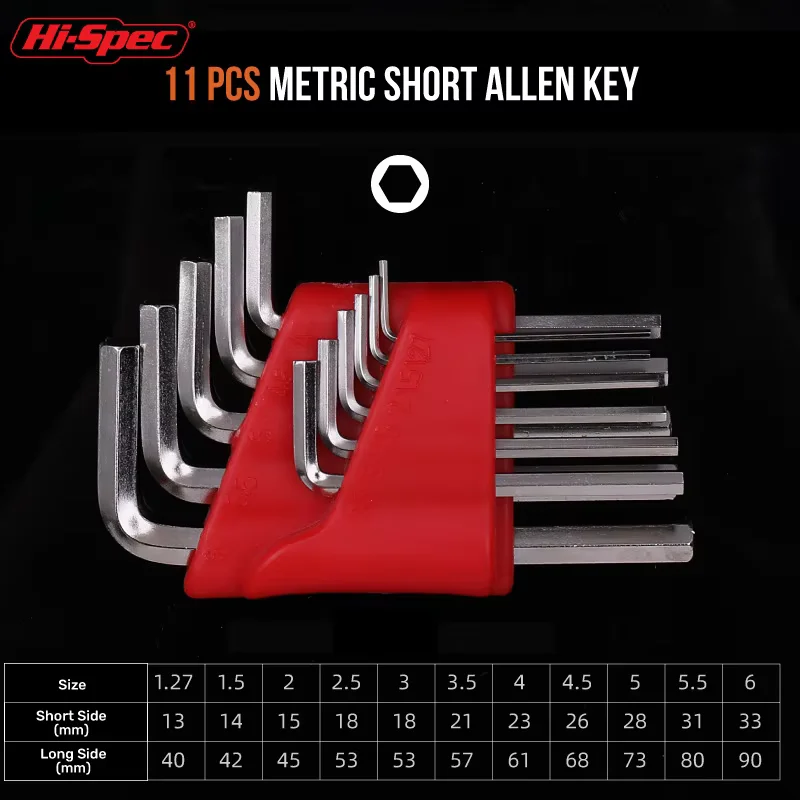 Metrisches Inbusschlüssel-Set, 5/8/11 Stück, mit L-Schraubenschlüssel, kurzes Arm-Design für einfachen Transport, perfekt für Zuhause und Autoreparaturen