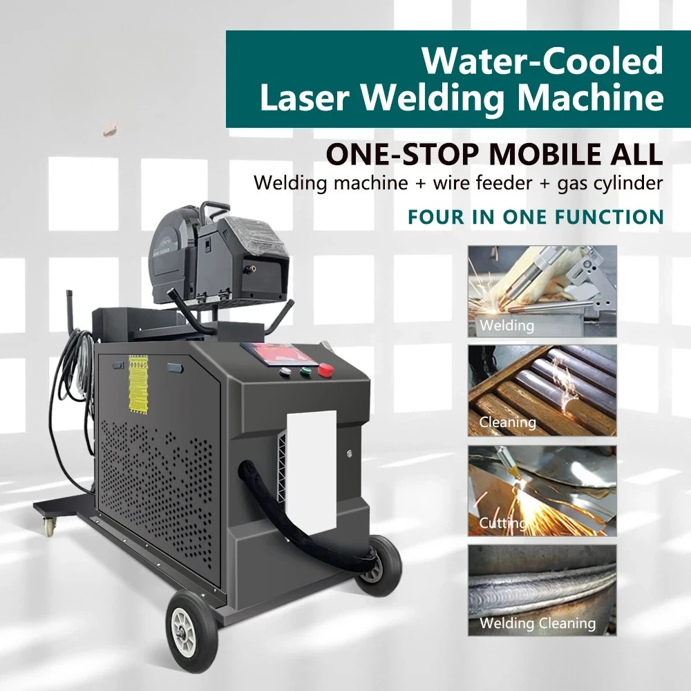 Nueva Máquina de Soldadura Láser de Fibra CNC 3 en 1, 4 en 1, Enfriador de Agua, Soldador Láser, Máquina de Limpieza y Corte para Metal, 1500W, 2000W, 3000W