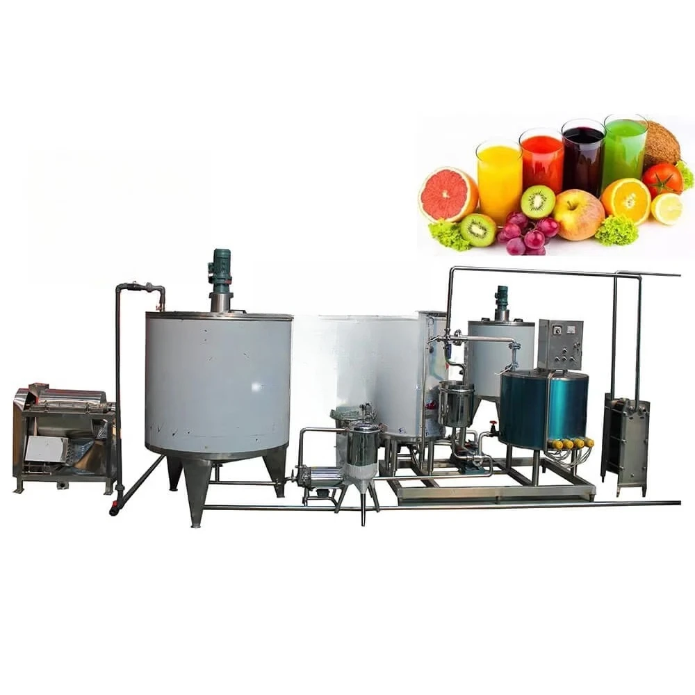 2000L/H 4000L/H 2ton/h 4ton/h Complete Grape Pineapple Tomato Vegetable Flavored Juice Production Line Plant