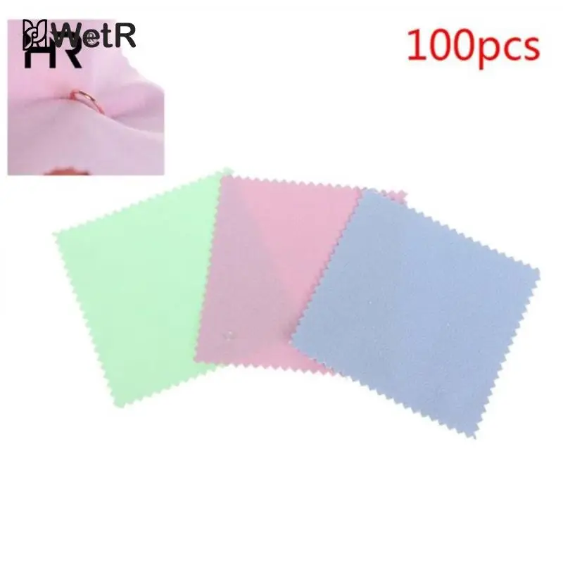 10/50/100pcs Polish Cleaning Polishing Cloth For Silver Gold Metals Wiping Cloth  Keep Jewelry Shining Tools Jewelry Tools 8x8cm