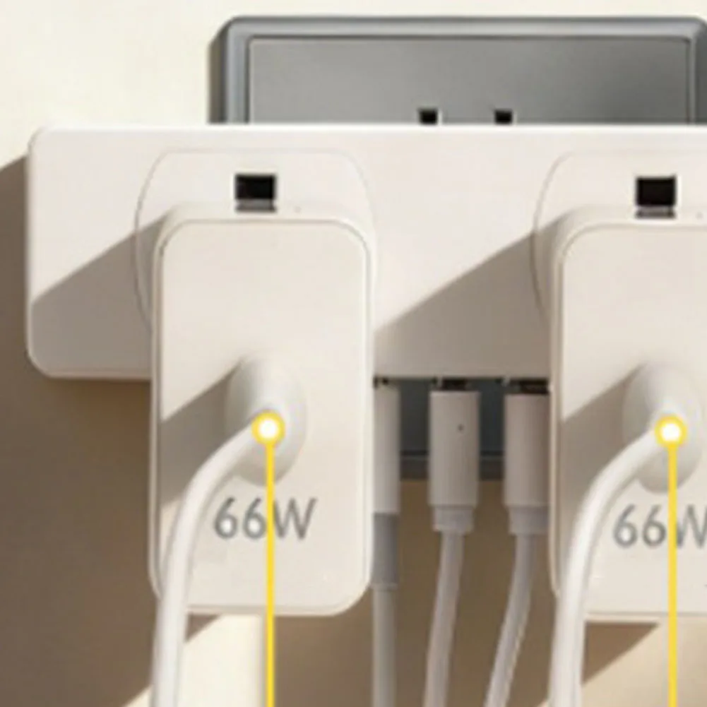 AC Socket Extender with 4 Outlets 2 USB-A and 1 USB-C Charging Ports Designed for Efficient Power Distribution