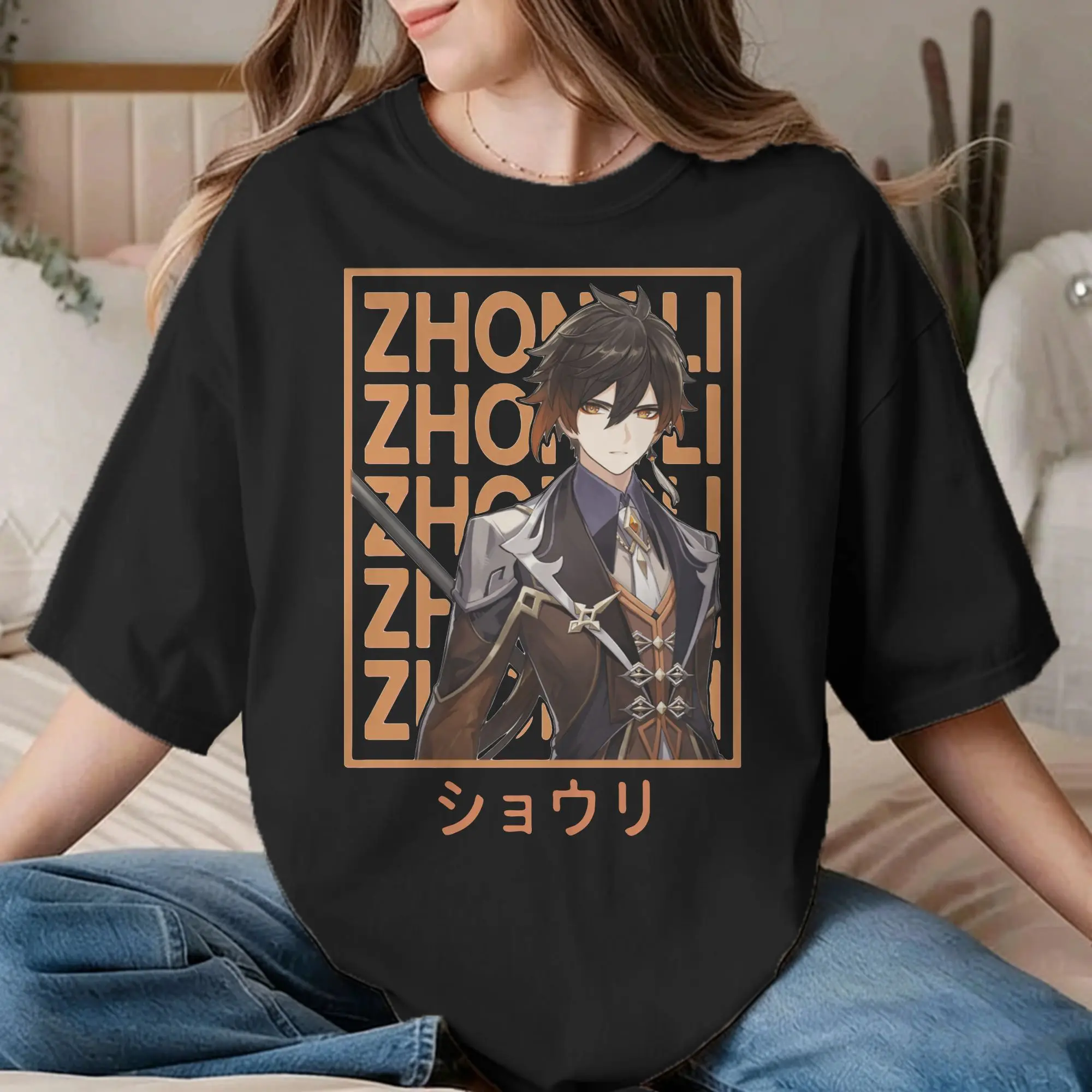 Men Women's T-Shirt Zhongli  Genshin Impact Classic Fashion Cotton Tees Short Sleeve Anime Game T Shirts Clothing Summer