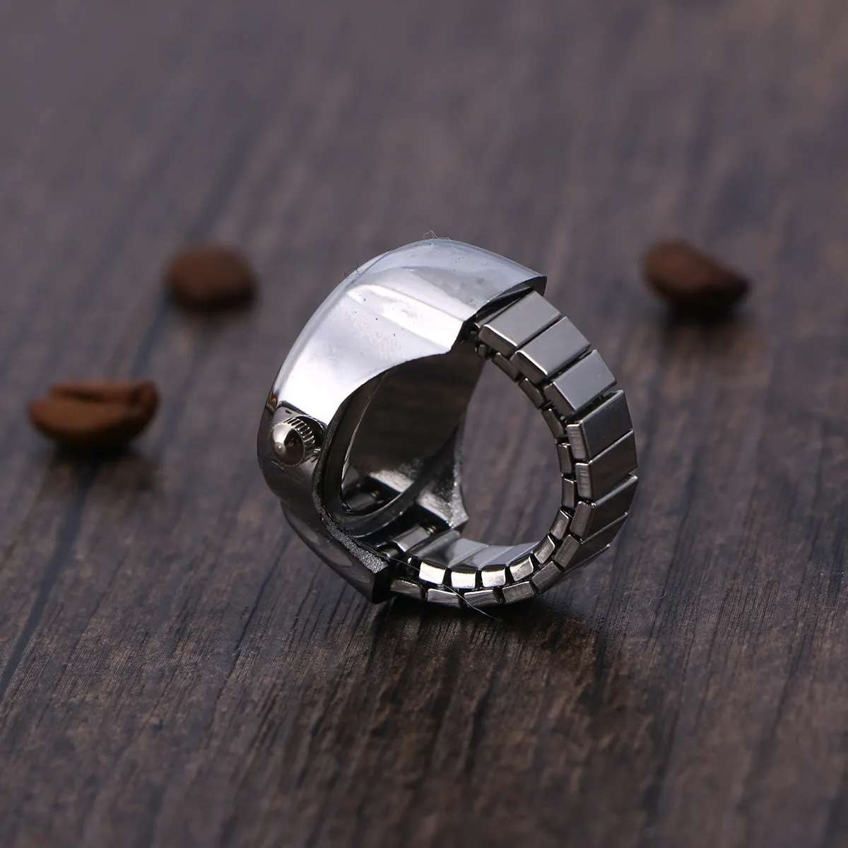 

Модные эластичные часы-кольцо из нержавеющей стали, эластичные часы для мужчин и женщин, унисекс, кварцевые наручные часы, зеленые