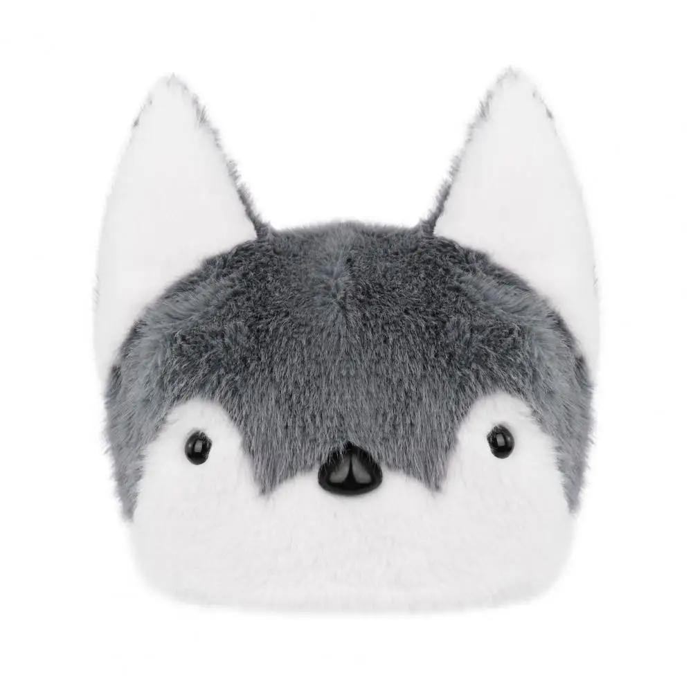 Cute Pointed Ear Hat Plush Animal Hat with 3d Ears Double-sided Fox Wolf Fuzzy Warm Hat Cute Cosplay Party Wear for Men Women