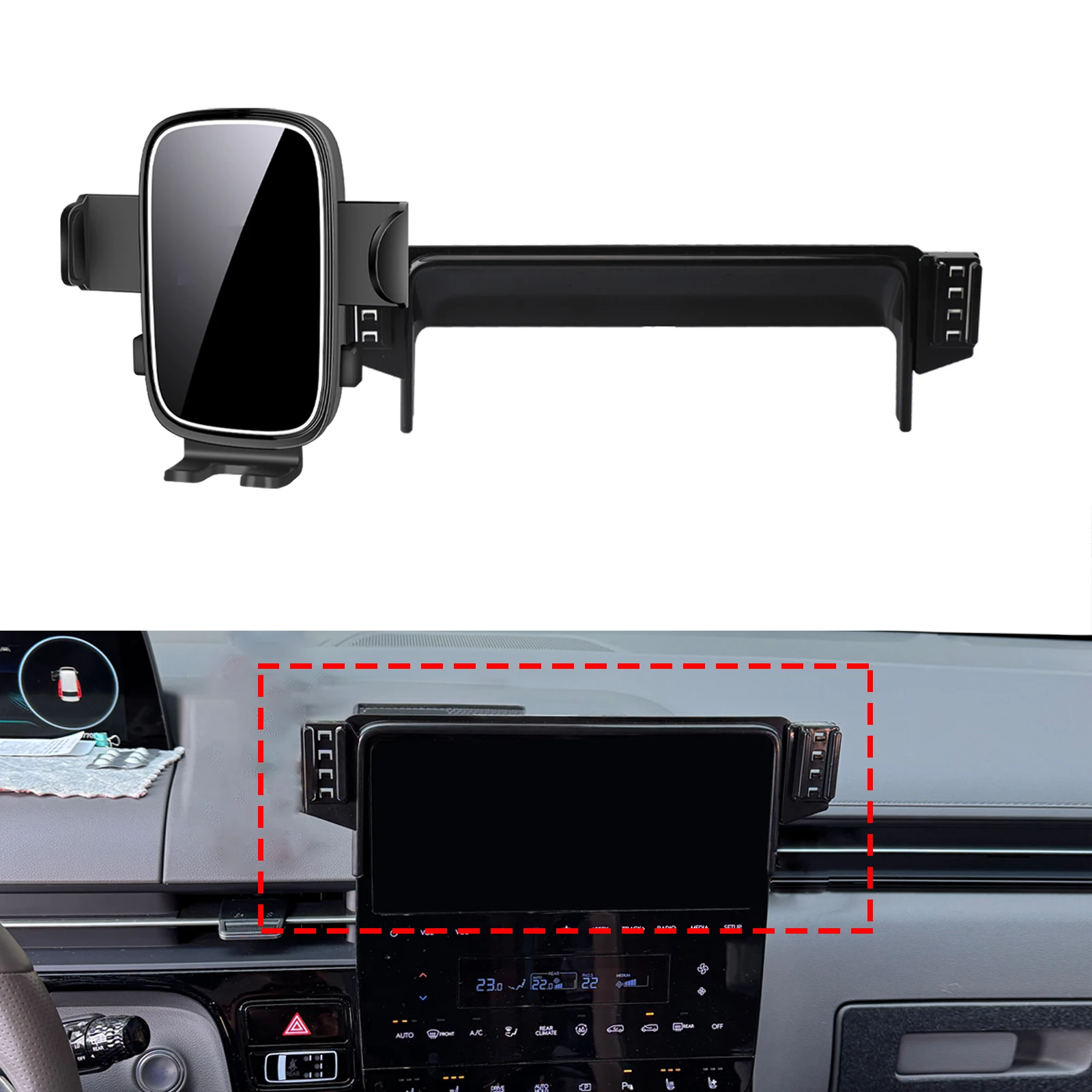 for Hyundai STARIA 2021 2022 2023 2024 2025 Custom Fit Phone Holder Mount Dashboard Screen Base No Drill Car​​ accessoires