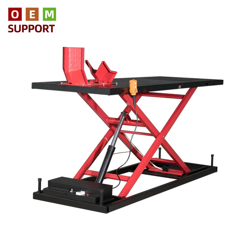 For KARLION CE Certified GSX-600K Hydraulic Motorcycle Lift with Scissor Design Heavy Duty for ATV/UTV 600KG Capacity Made in Ch