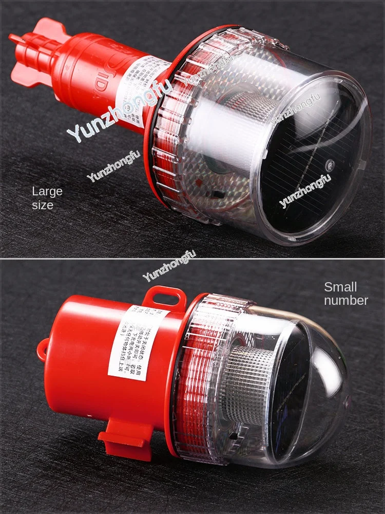 Imagem -05 - Marine Led Solar Beacon Luz Barco Luz Aeronáutica Três Cores Flash Posicionamento Luz Aviso Noturno
