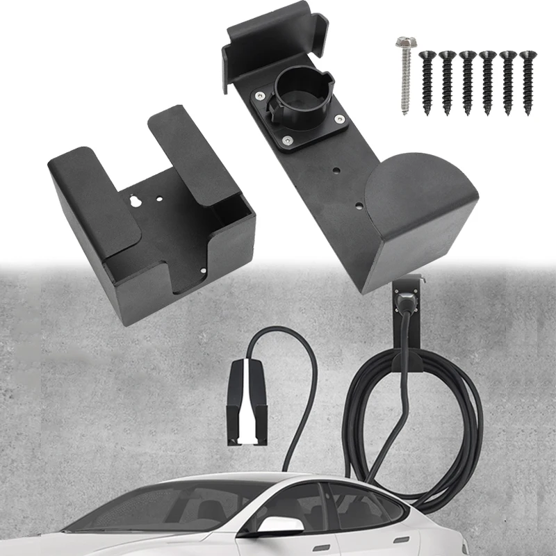 For Sae J1772 Connector EV Charger Holders Wall-Mount Electric Vehicle Car Charging Adapter Cable Holster Charging Box Holder